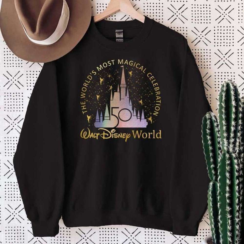 Disney Anniversary Magic Kingdom Graphic Unisex Crewneck Sweatshirt